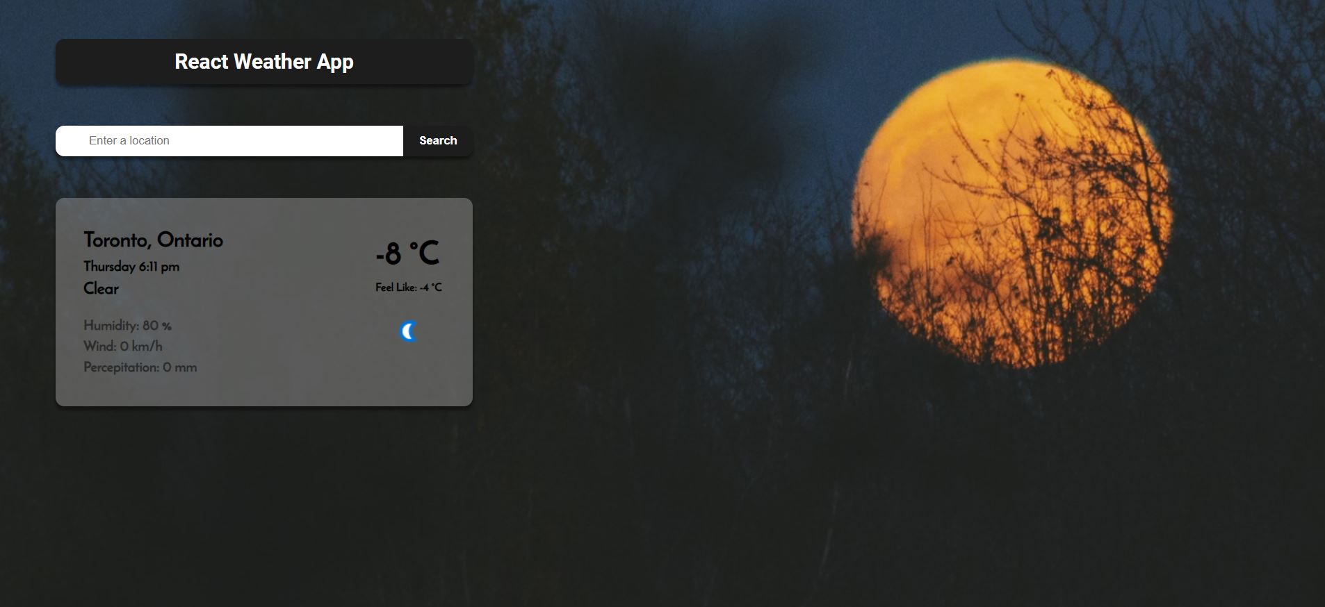 React Weather App